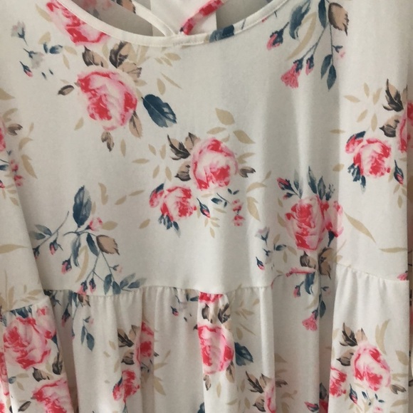 BLOOMCHIC HI-LOW FLORAL BLOUSE SIZE 14-16 NWT - Picture 5 of 8